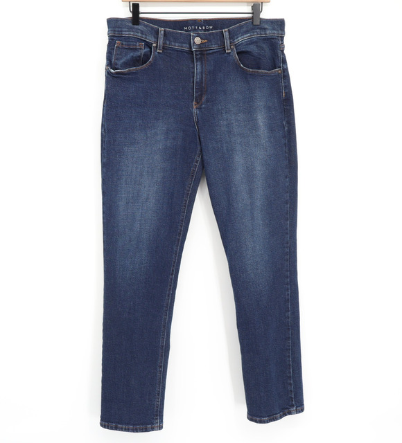 Mott & Bow Denim - Mott & Bow 31x30 Women's Boyfriend Jean Dark Indigo Blue Premium Denim